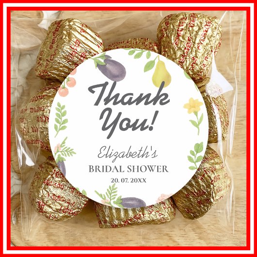 Sticker Rond Frais Débarqués Marché des Fermiers Mariage