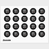 Sticker Rond Fraisage amusant Barbecue Fumer Viande Fumer Gr (Feuille)
