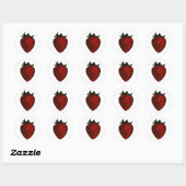 Sticker Rond fraise (Feuille)