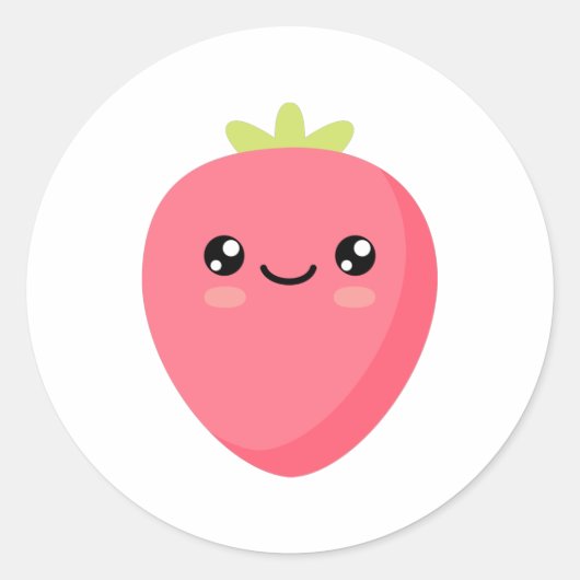 Sticker Rond Fraise (Devant)