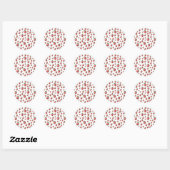 Sticker Rond Fraise (Feuille)
