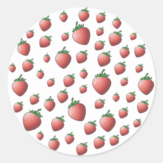 Sticker Rond Fraise (Devant)