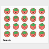 Sticker Rond Fraise (Feuille)