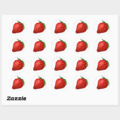 Sticker Rond Fraise (Feuille)