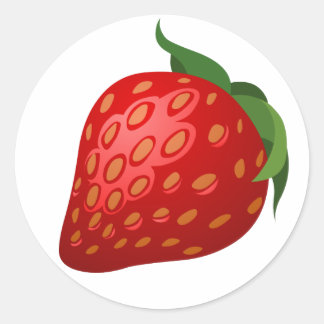 Sticker Rond Fraise