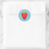 Sticker Rond Fraise (Sac)
