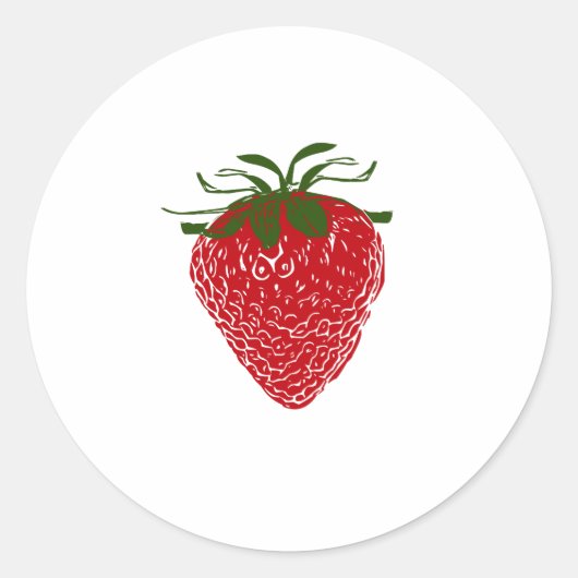 Sticker Rond Fraise : (Devant)