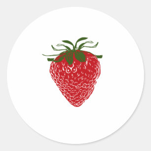 Sticker Rond Fraise :