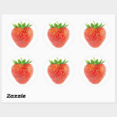 Sticker Rond Fraise (Feuille)