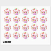 Sticker Rond fraise (Feuille)