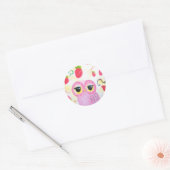 Sticker Rond fraise (Enveloppe)