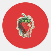 Sticker Rond Fraise (Devant)