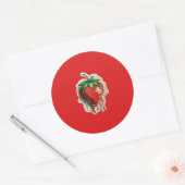 Sticker Rond Fraise (Enveloppe)