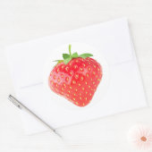 Sticker Rond Fraise (Enveloppe)
