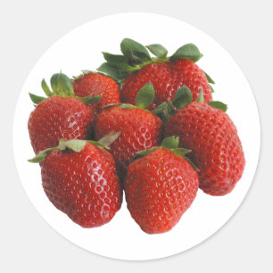 Sticker Rond Fraise