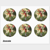 Sticker Rond Fraise (Feuille)
