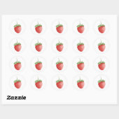 Sticker Rond Fraise (Feuille)