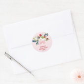 Sticker Rond Fraise 1er anniversaire Berry Sweet Pink (Enveloppe)
