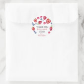 Sticker Rond Fraise Anniversaire Merci Berry beaucoup (Sac)
