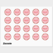 Sticker Rond Fraise Berry Première fête d'anniversaire (Feuille)