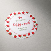 Sticker Rond Fraise Berry Première fête d'anniversaire