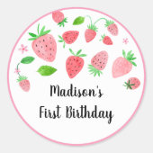 Sticker Rond Fraise Berry Sweet Anniversaire (Devant)