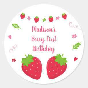 Sticker Rond Fraise Berry Sweet Anniversaire