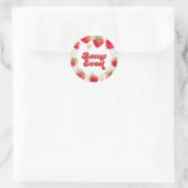 Sticker Rond Fraise Berry Sweet Anniversaire (Sac)