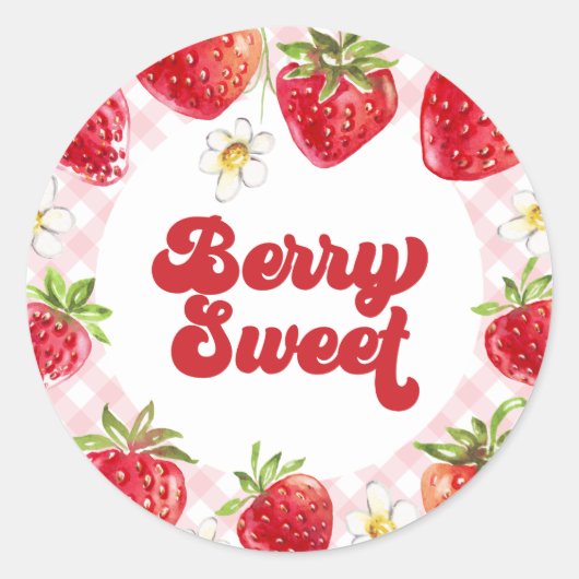 Sticker Rond Fraise Berry Sweet Anniversaire (Devant)