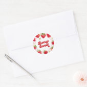 Sticker Rond Fraise Berry Sweet Anniversaire (Enveloppe)