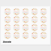 Sticker Rond Fraise Berry Sweet Baby shower Favoriser (Feuille)