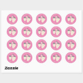 Sticker Rond Fraise Blanche Pineberry RECEPTION DE MARIAGE Pers (Feuille)