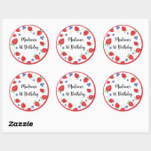 Sticker Rond Fraise bleuet Berry Sweet Anniversaire (Feuille)