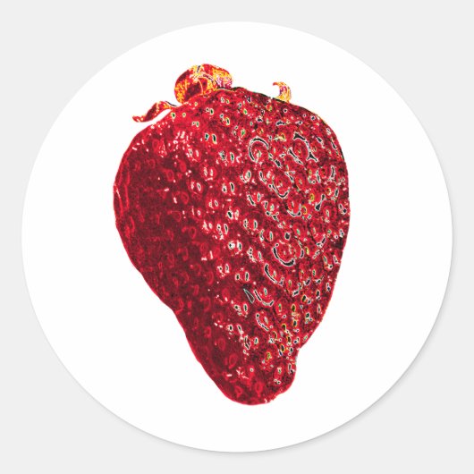 Sticker Rond Fraise brillante (Devant)