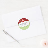 Sticker Rond Fraise Cupcake Boulangerie Câble Câble Seaux (Enveloppe)