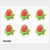 Sticker Rond Fraise et citron vert (Feuille)