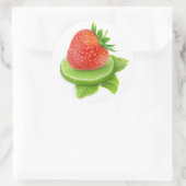 Sticker Rond Fraise et citron vert (Sac)
