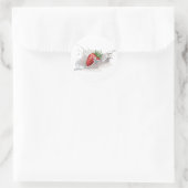 Sticker Rond Fraise et crème (Sac)