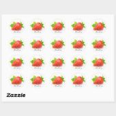 Sticker Rond Fraise et menthe (Feuille)