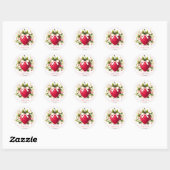 Sticker Rond Fraise Merci Berry beaucoup Favoriser (Feuille)