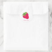 Sticker Rond Fraise pailletée cool (Sac)