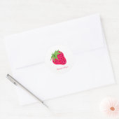 Sticker Rond Fraise pailletée cool (Enveloppe)