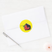 Sticker Rond Fraise recouverte de chocolat (Enveloppe)