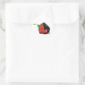Sticker Rond Fraise recouverte de chocolat (Sac)