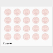 Sticker Rond Fraise rose Premier Anniversaire (Feuille)