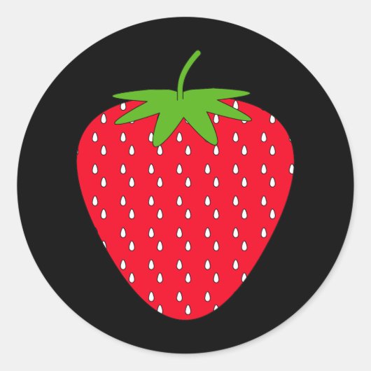 Sticker Rond Fraise rouge (Devant)