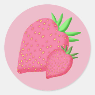 Sticker Rond Fraise sucrée