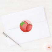 Sticker Rond Fraises (Enveloppe)