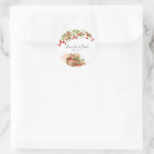 Sticker Rond Fraises d'aquarelle (Sac)