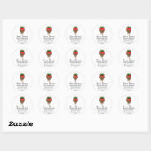 Sticker Rond Fraises Dipped recouvertes de chocolat Baies (Feuille)